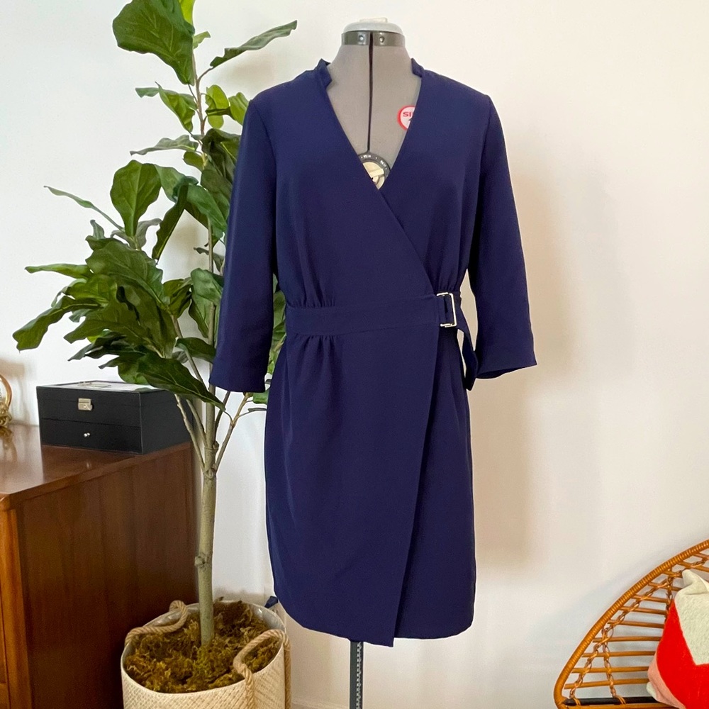New York & Co Blue Wrap Dress
